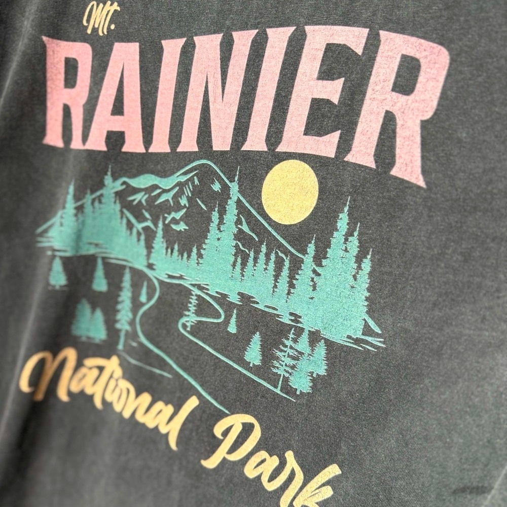 MT RAINIER NATIONAL PARK graphic tee | UNISEX fit | Size LG | Comfort Colors